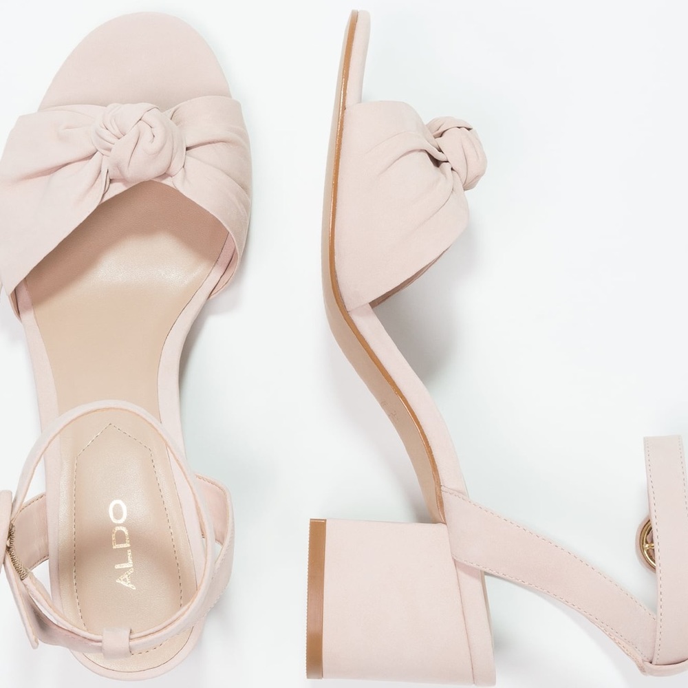 Aldo pink bow sandals